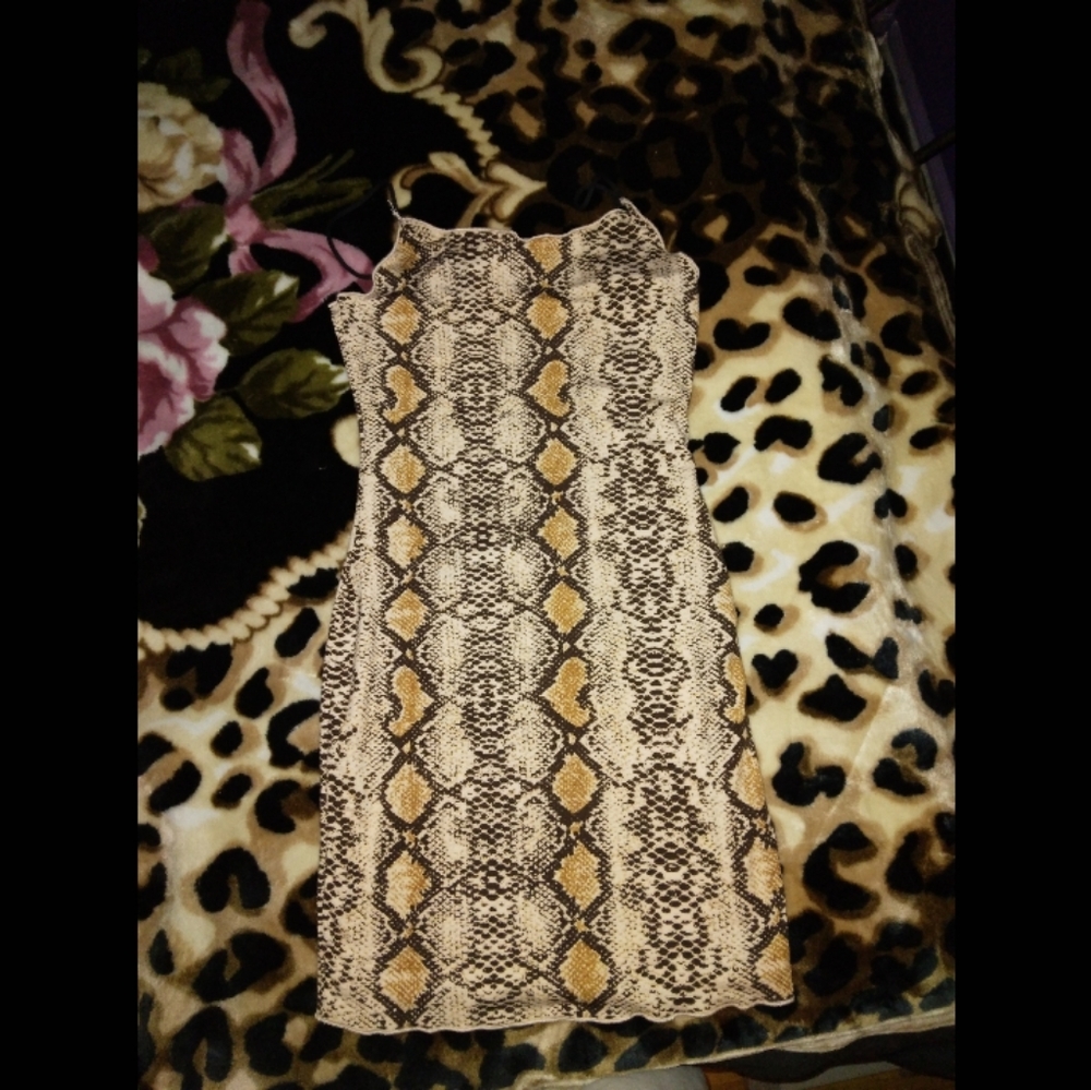 Snakeskin cami dress